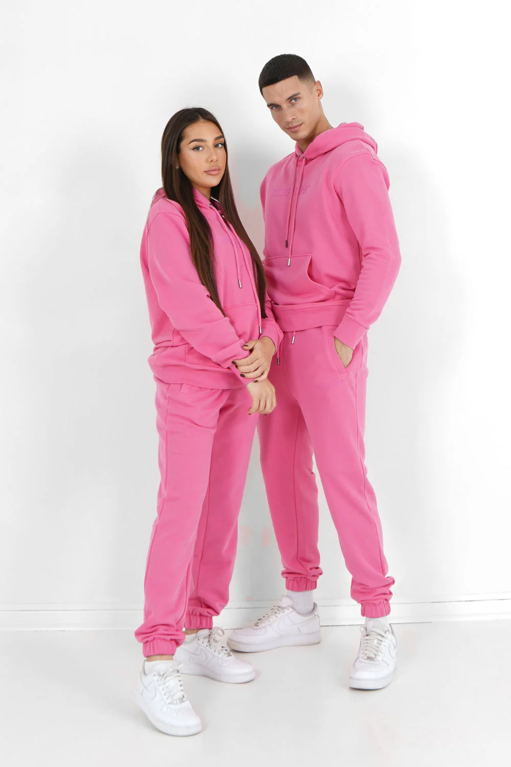 Jogging + sweat capuche logo gommé Rose - Image 7