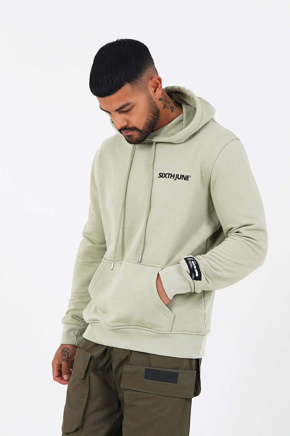 Sweat capuche logo Vert - Image 4