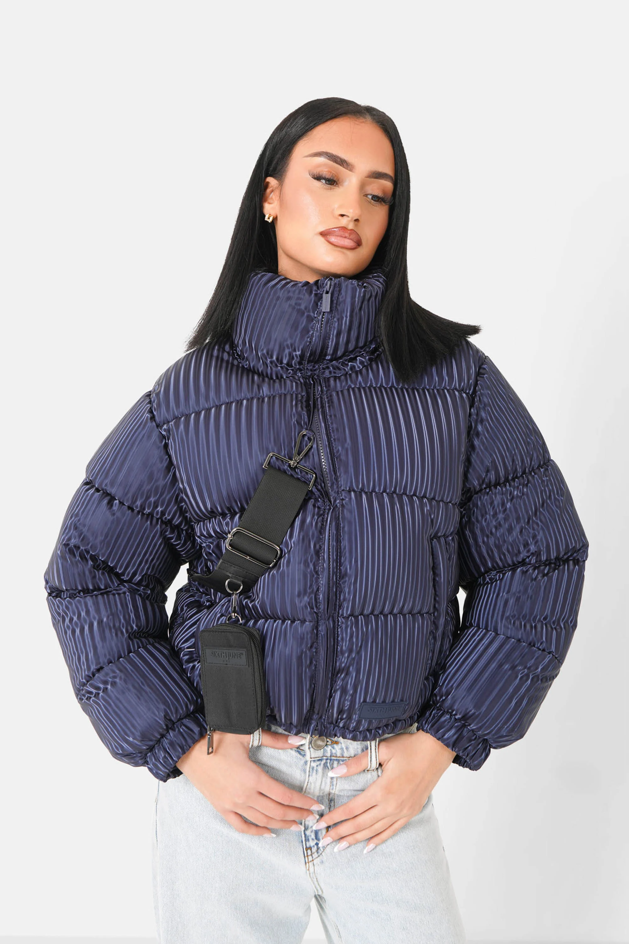 IRIDESCENT bag puffer jacket