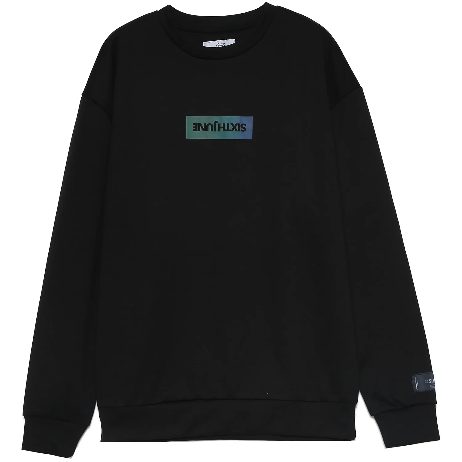 Sweatshirt iridescent basique noir