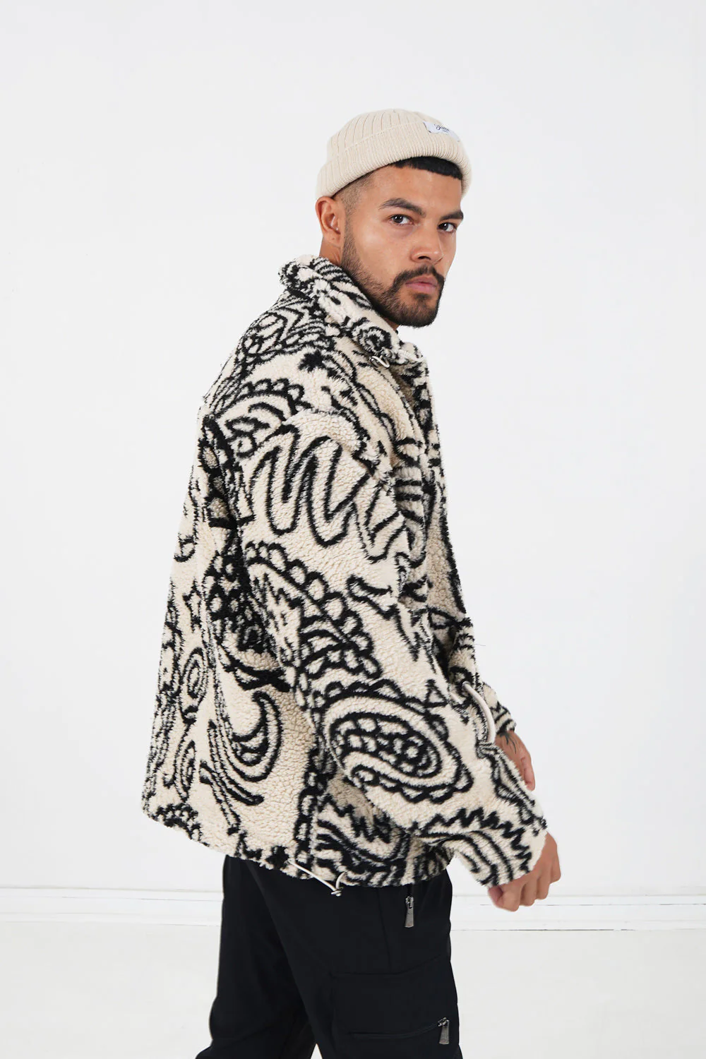 Veste bandana polaire Beige - Image 4