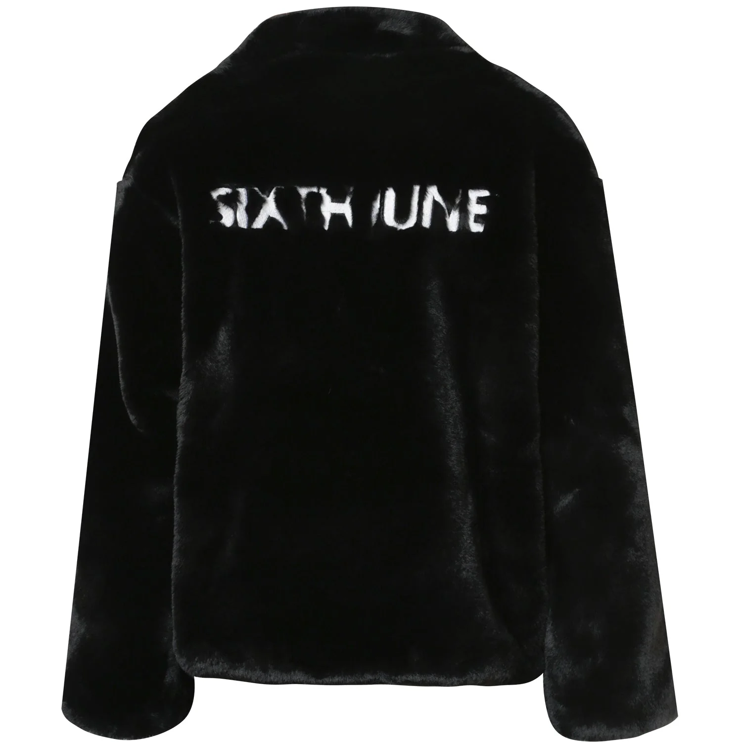 Veste oversize fourrure Noir - Image 7