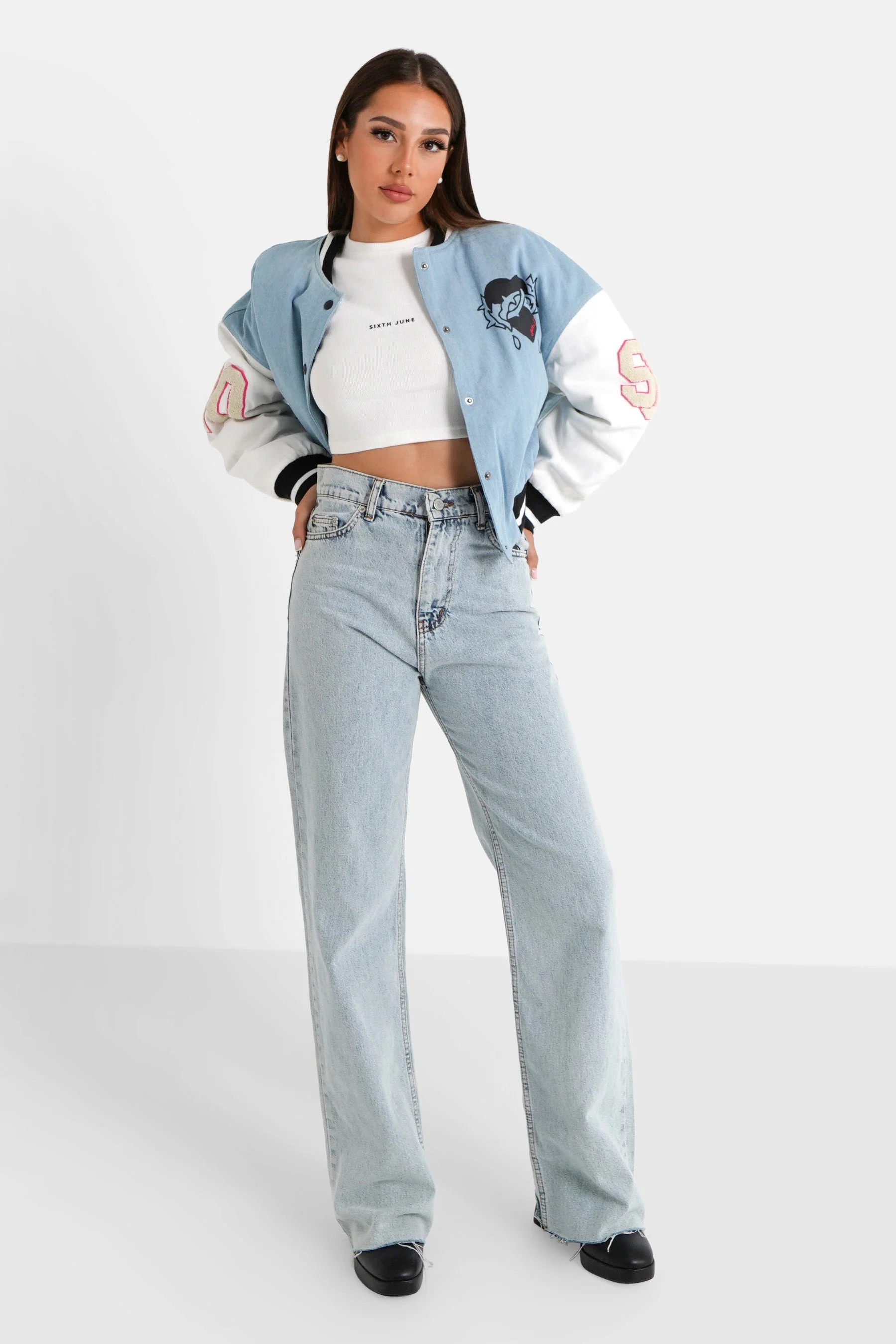 Veste universitaire imprimée Bleu - Image 2