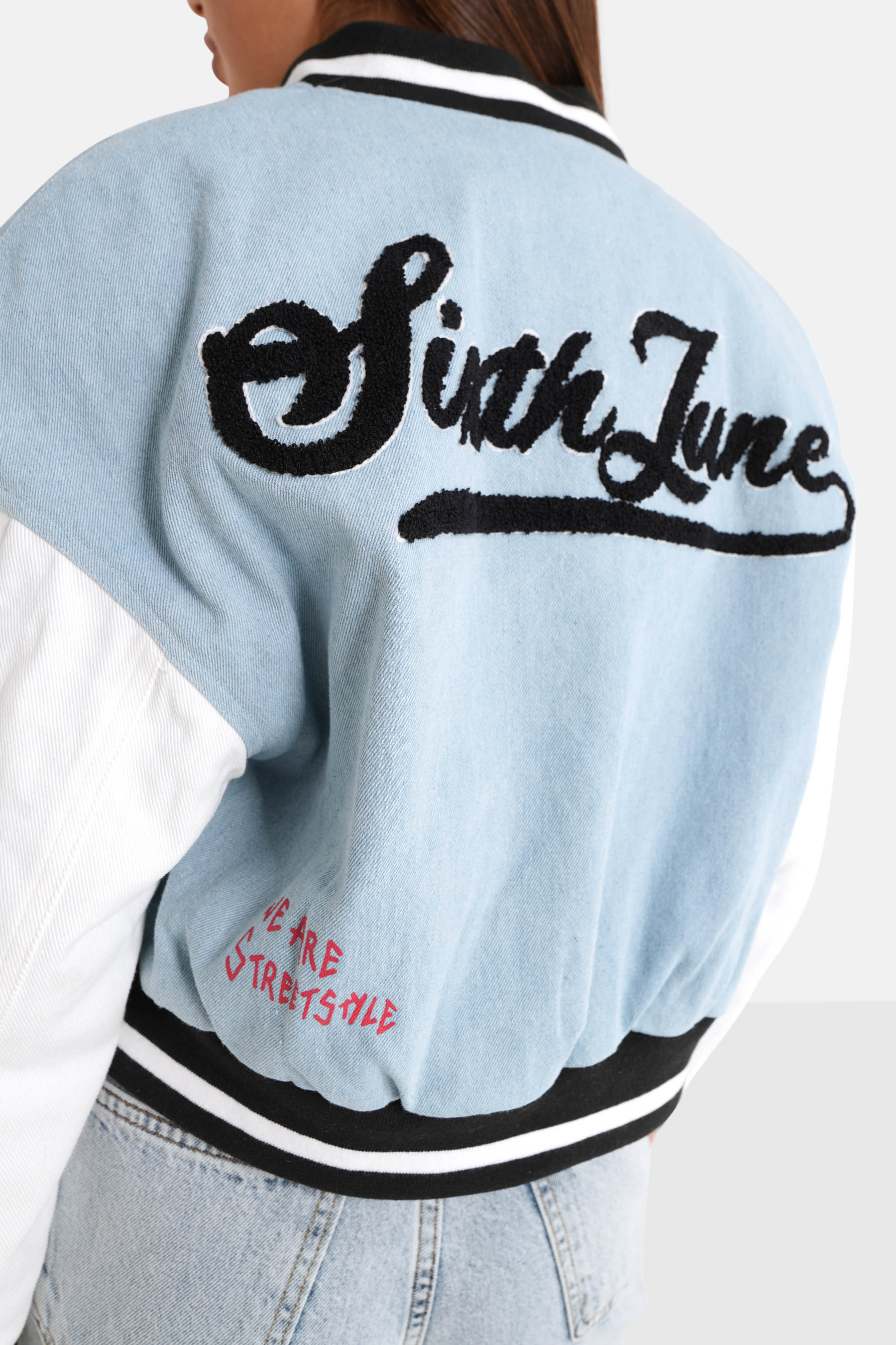 Veste universitaire imprimée Bleu - Image 3
