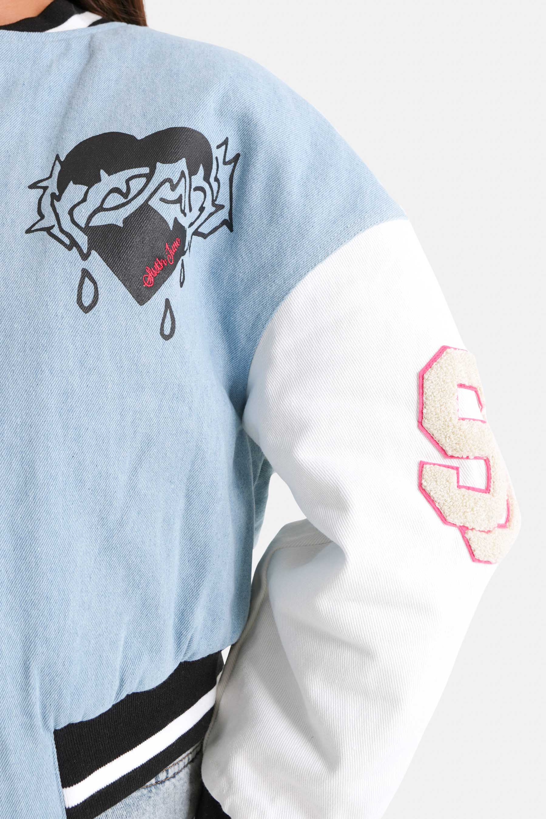 Veste universitaire imprimée Bleu - Image 4