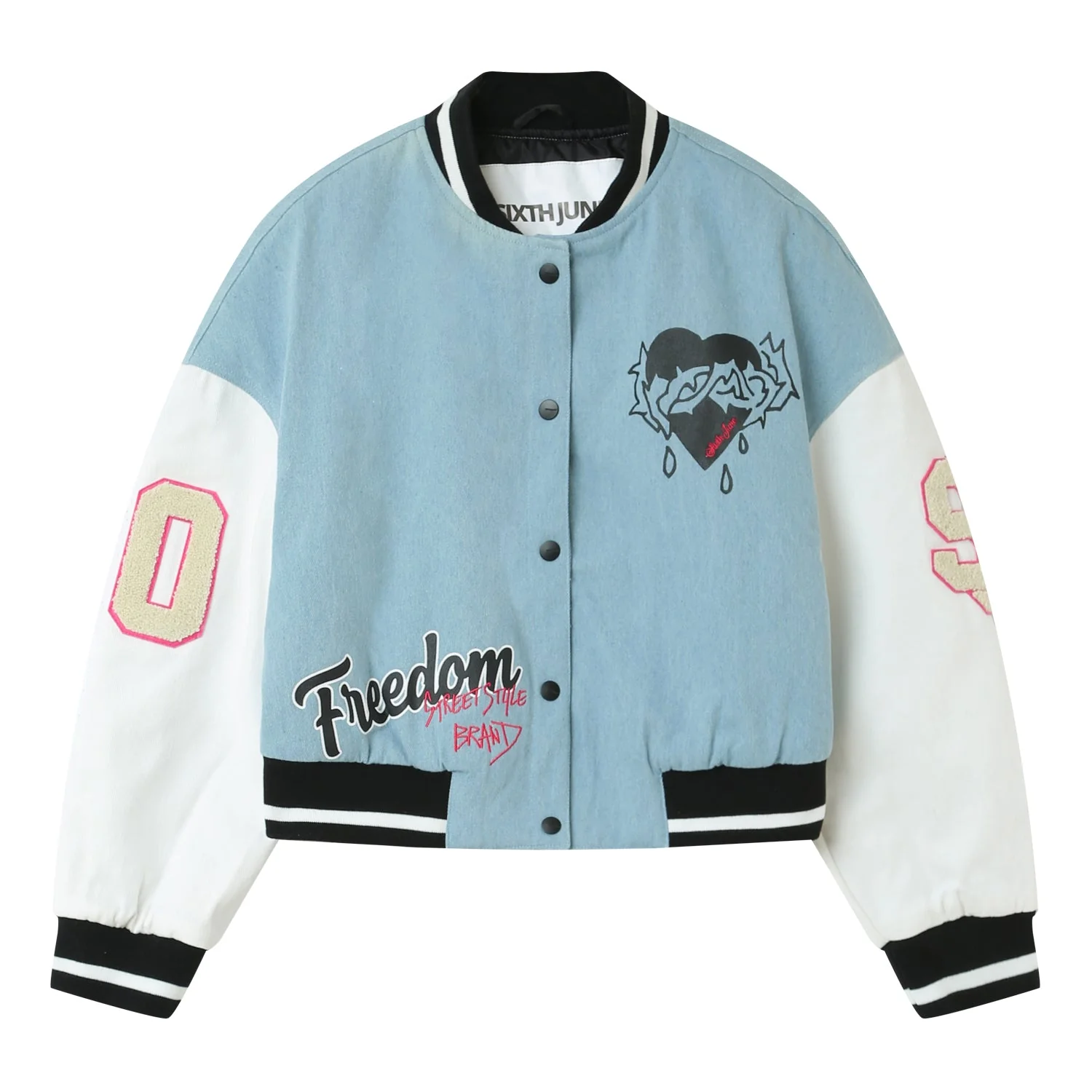 Veste universitaire imprimée Bleu - Image 6