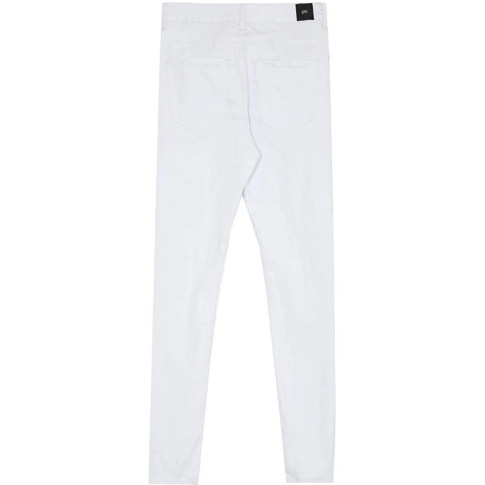 Jean bandes imprimés blanc noir - Image 6