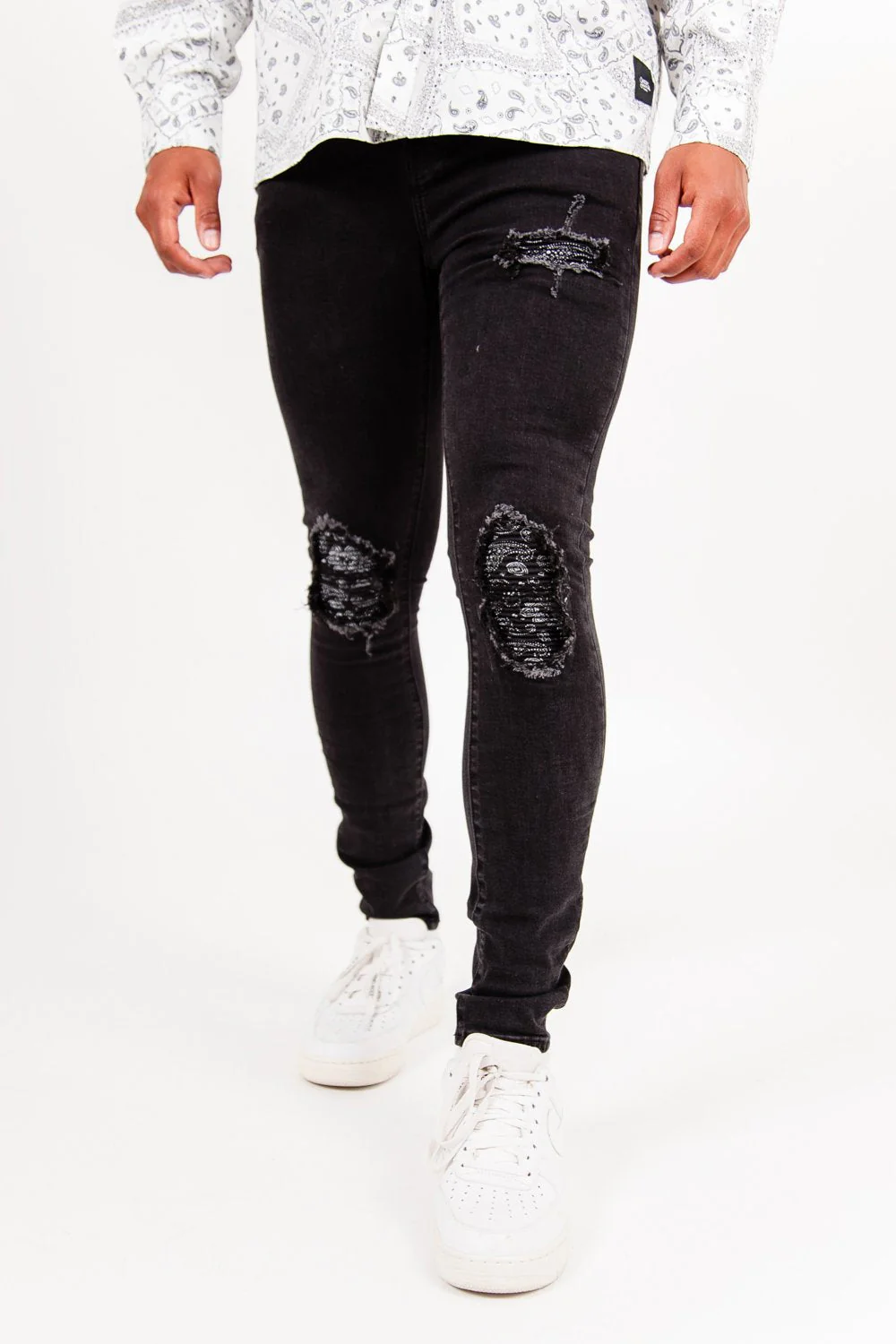 Jean biker bandana Noir