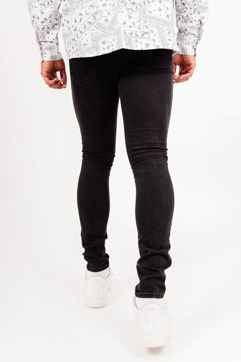 Jean biker bandana Noir - Image 4