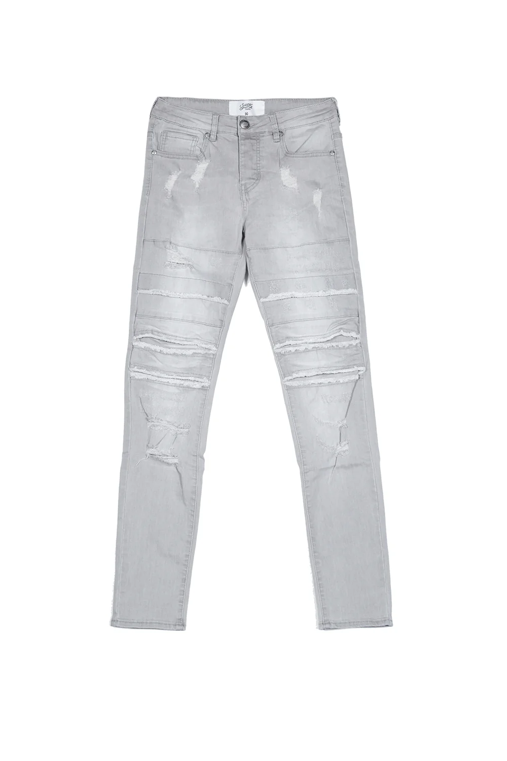 Jean déchiré coutures Sixth June gris