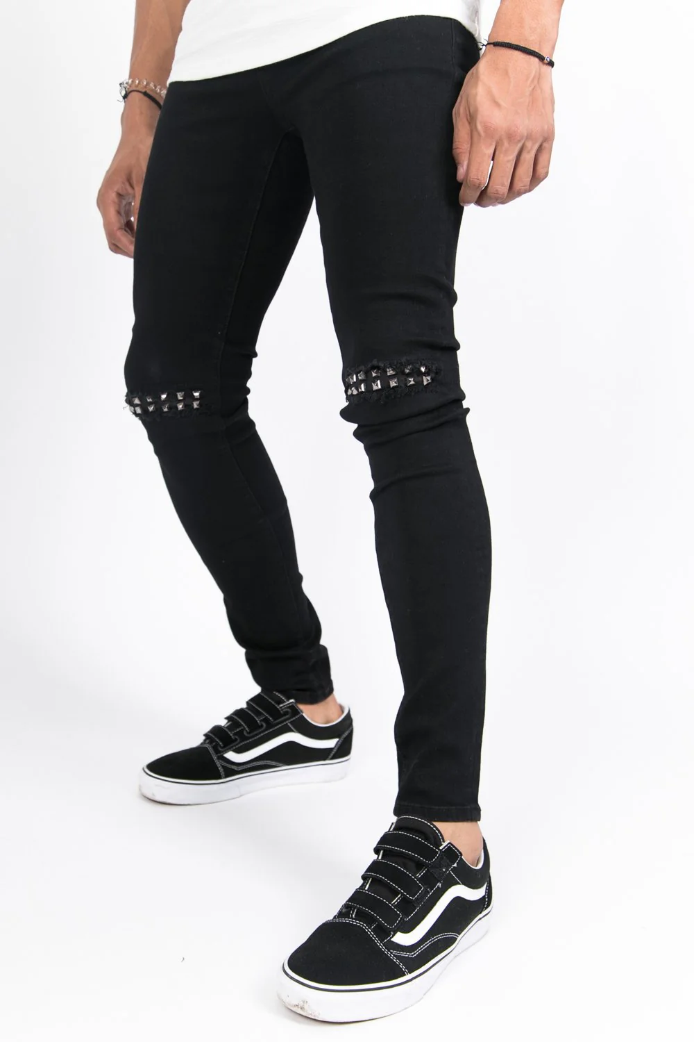Jean déchiré punk noir