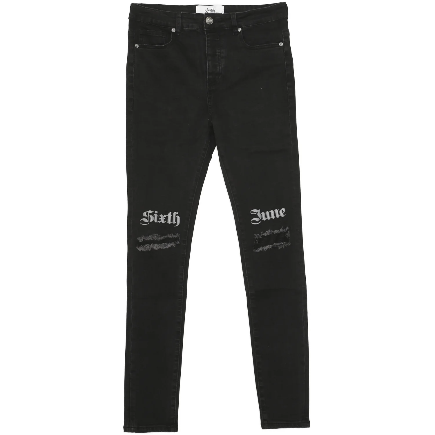 Jean gothic empiècement noir