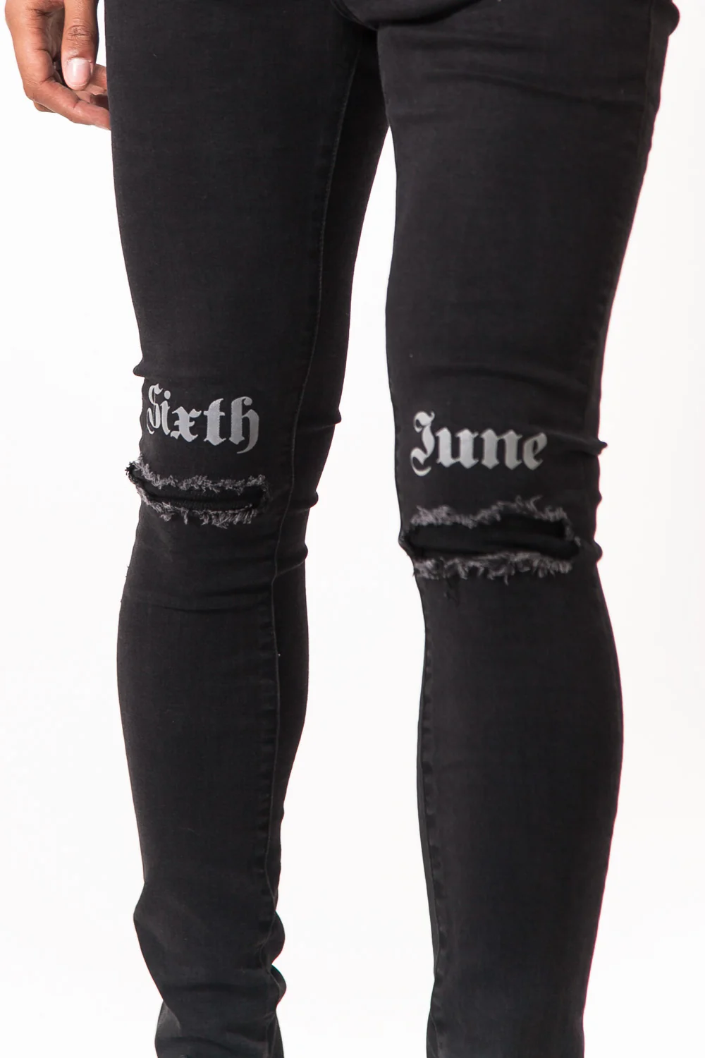 Jean gothic empiècement noir - Image 3