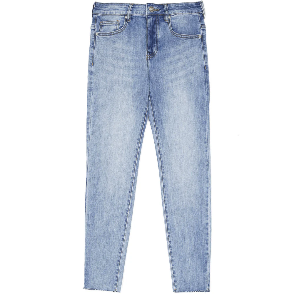Jean ourlet brut 7/8 bleu