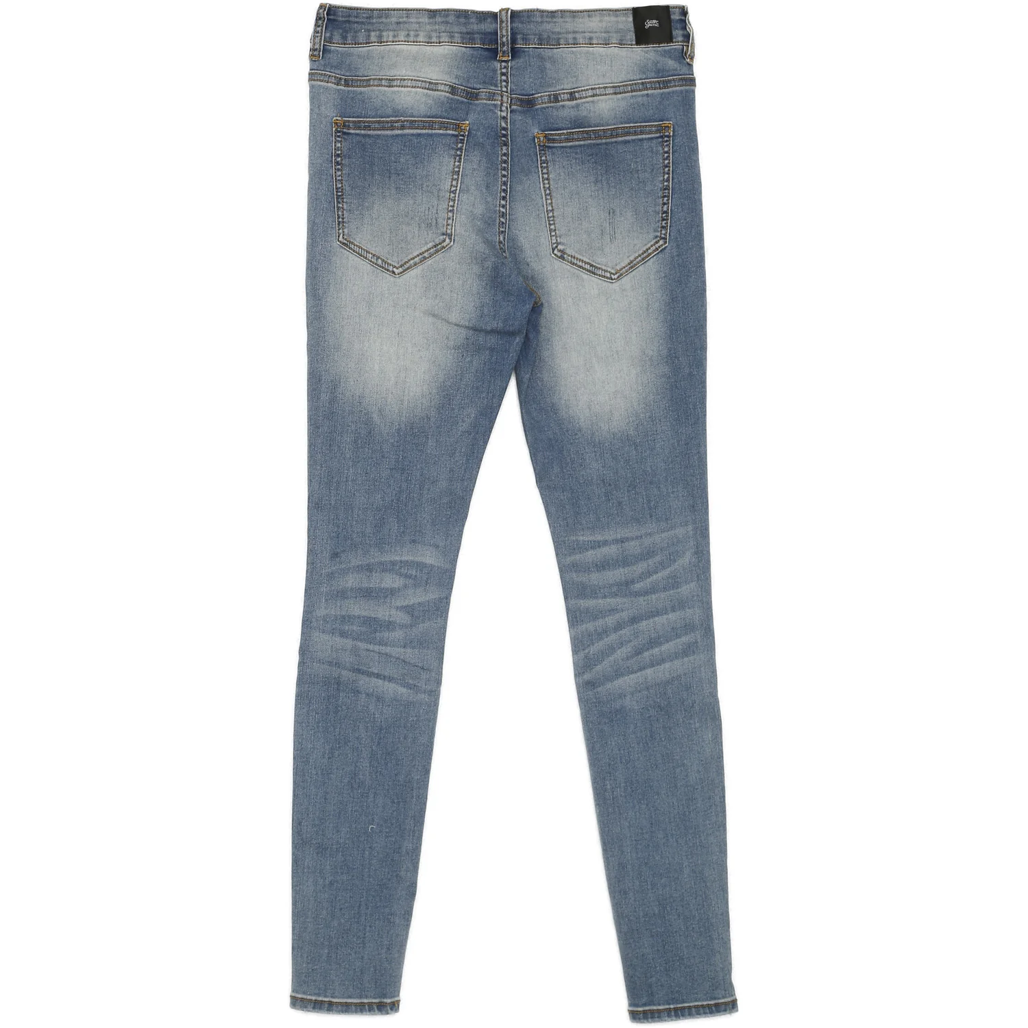 Jean réfléchissant usé bleu - Image 8