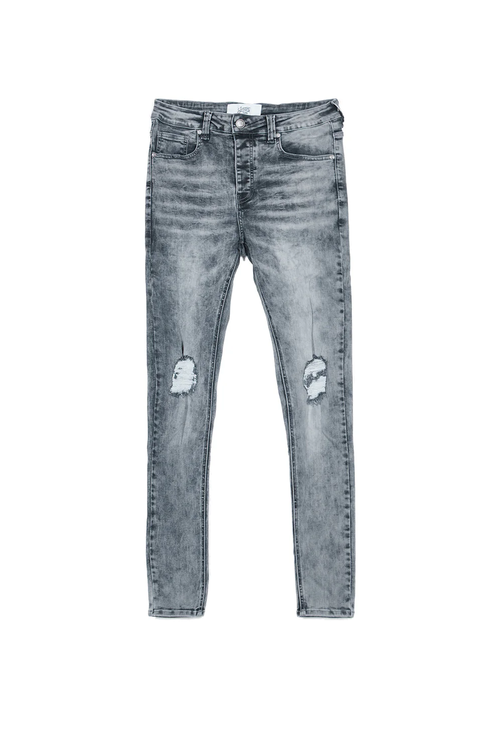 Jean skinny déchiré gris