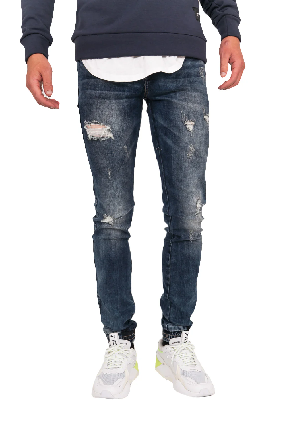 Jean slim destroy bleu M1912HDE