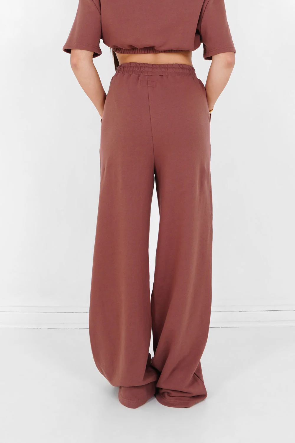 Jogging logo jambes larges Marron - Image 5
