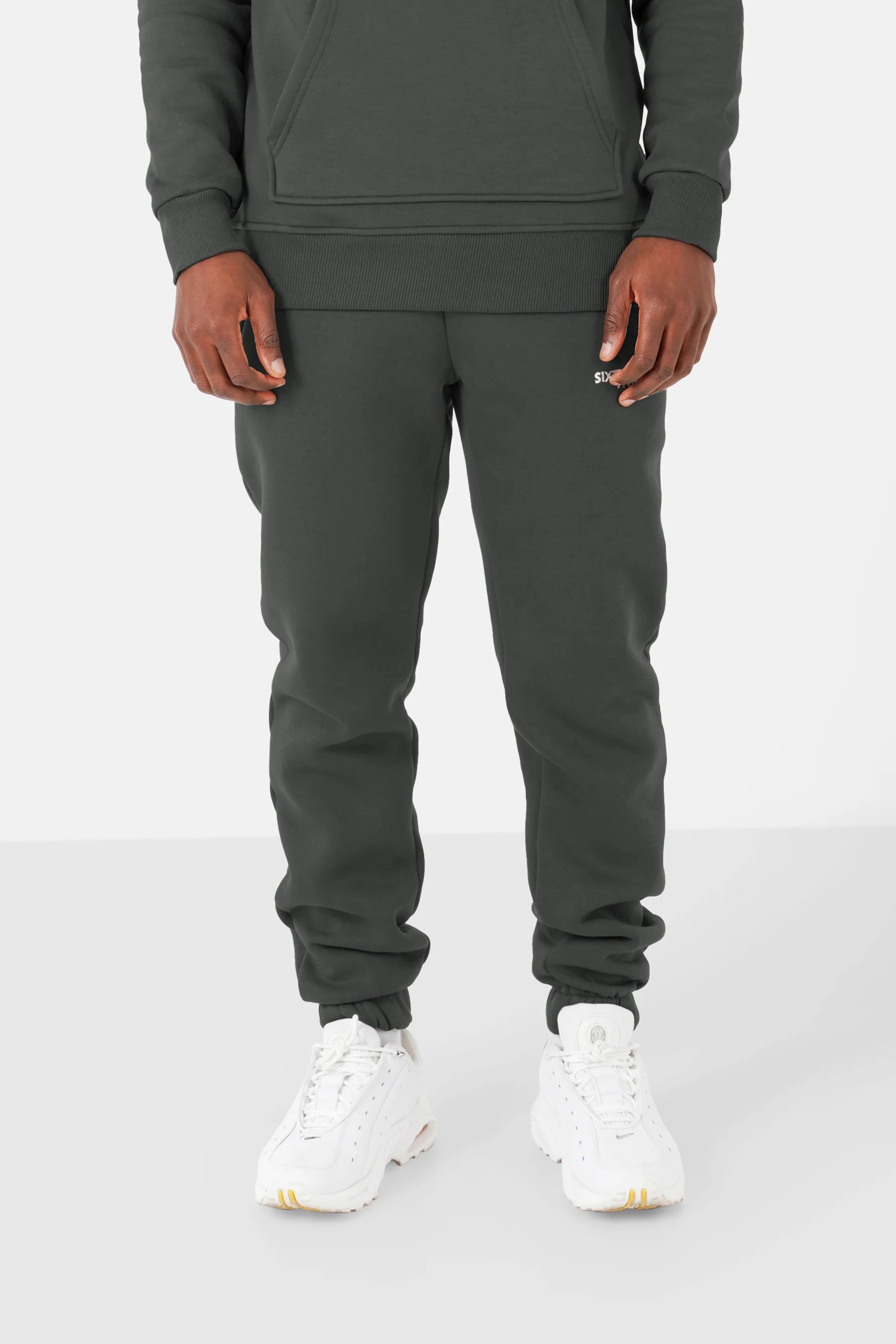 Jogging molletonné logo brodé Vert kaki