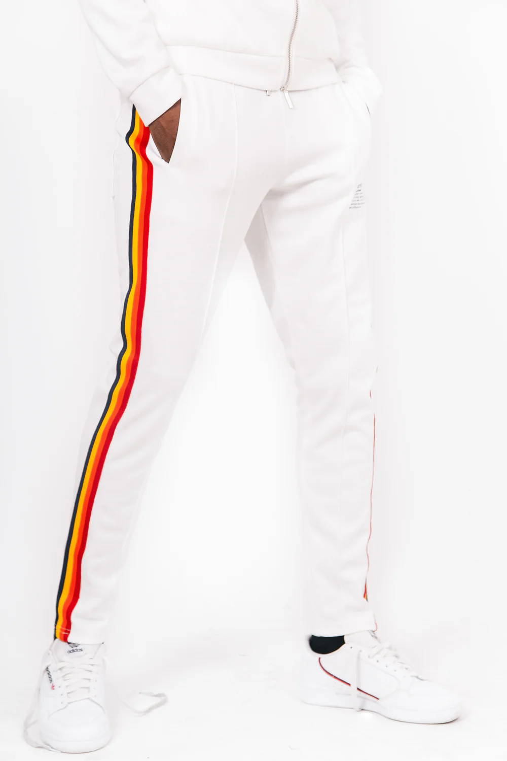 Jogging bandes 4 couleurs blanc - Image 3
