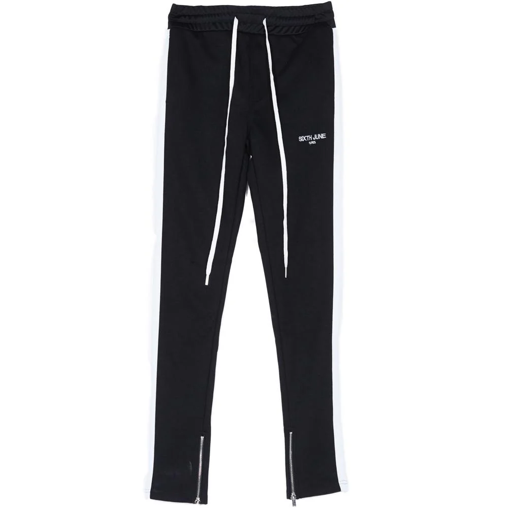 Jogging bandes zips noir blanc - Image 4