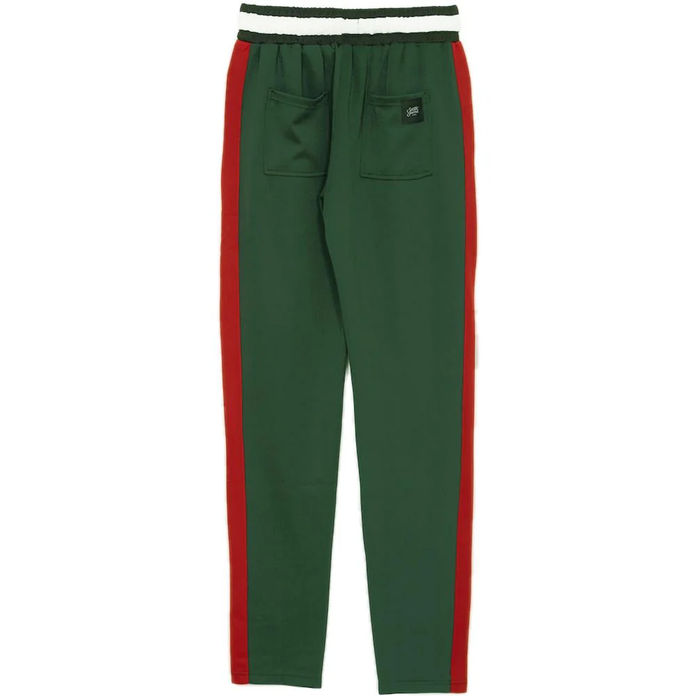 Jogging bicolores zips vert rouge - Image 5