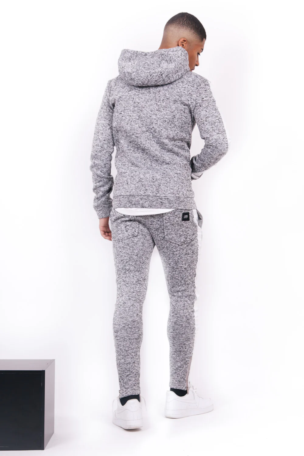 Jogging chiné bandes gris - Image 4