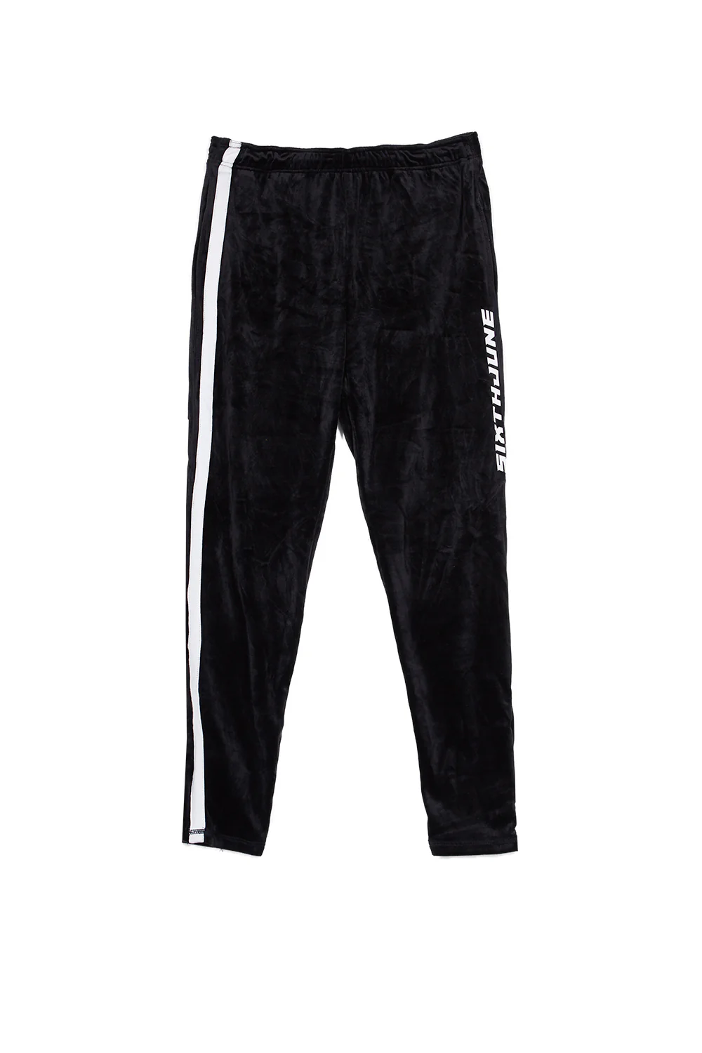 Jogging velours logo racing noir