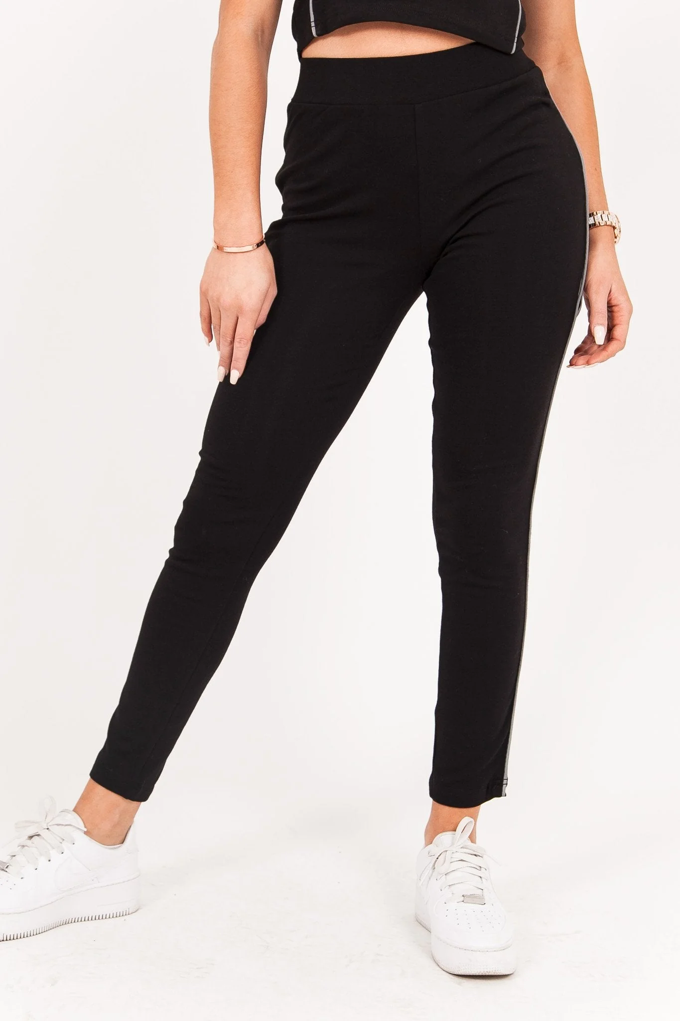 Legging liseré réfléchissant Noir