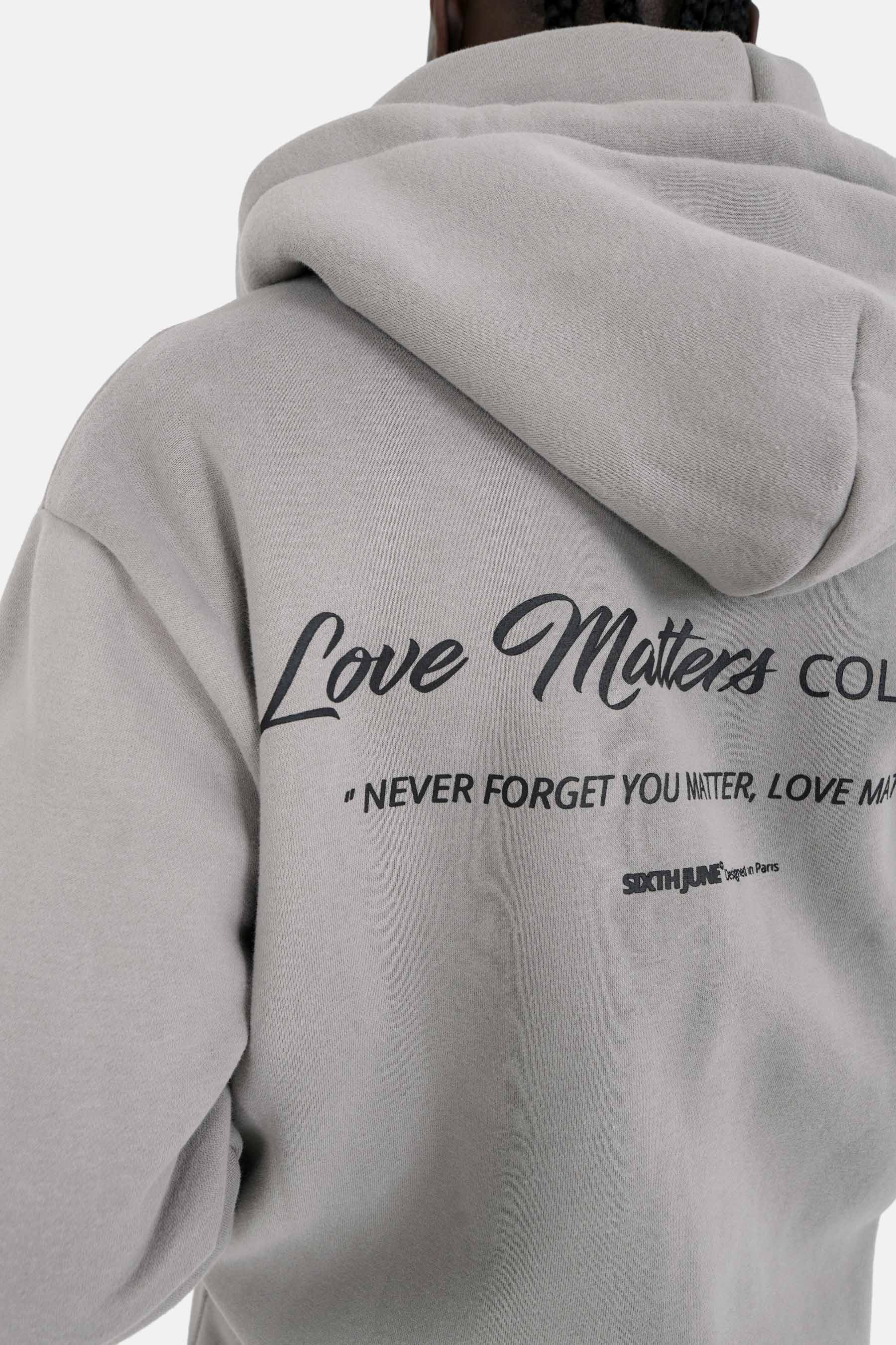 Gilet zippé Love Matters Gris - Image 3