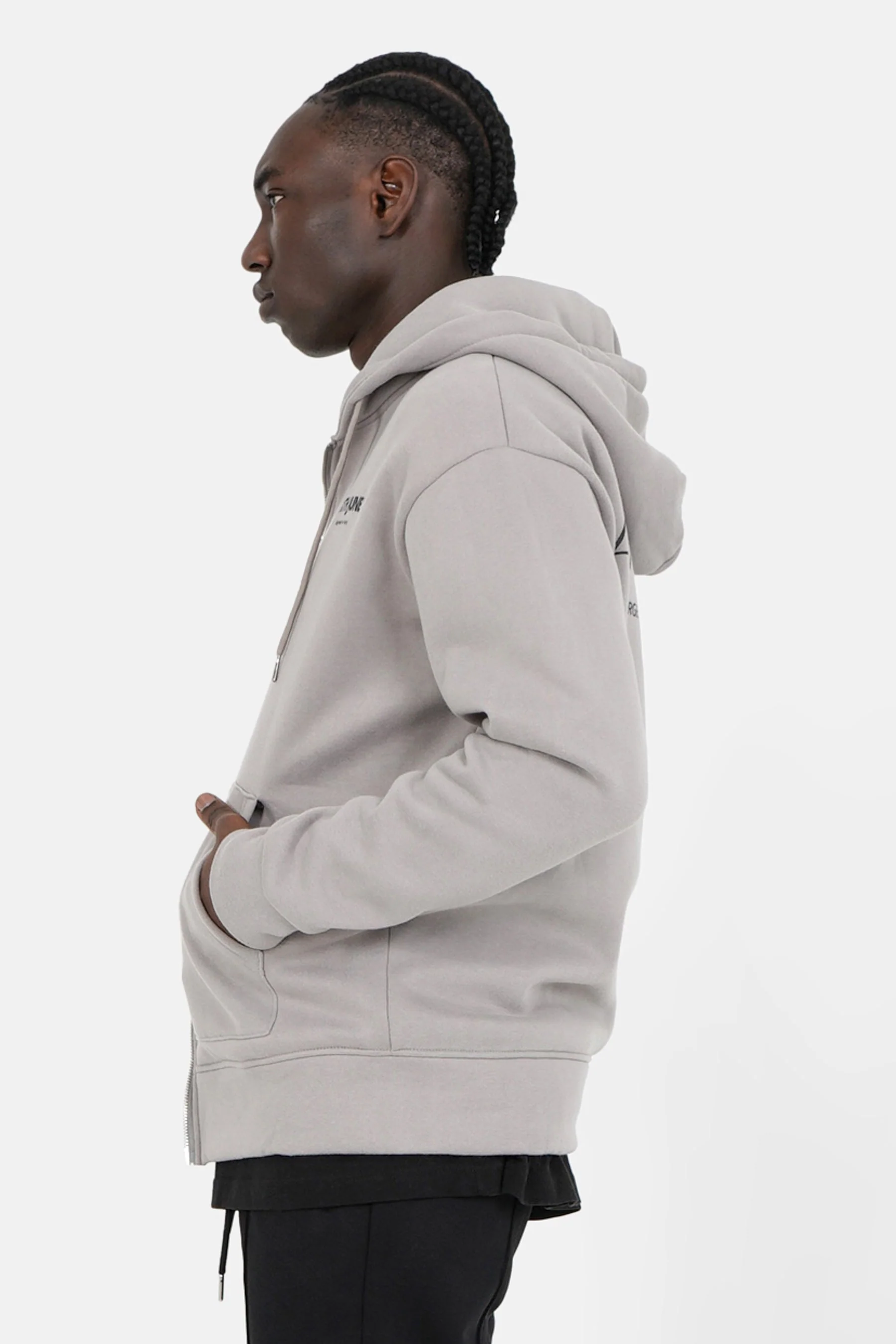 Gilet zippé Love Matters Gris - Image 4