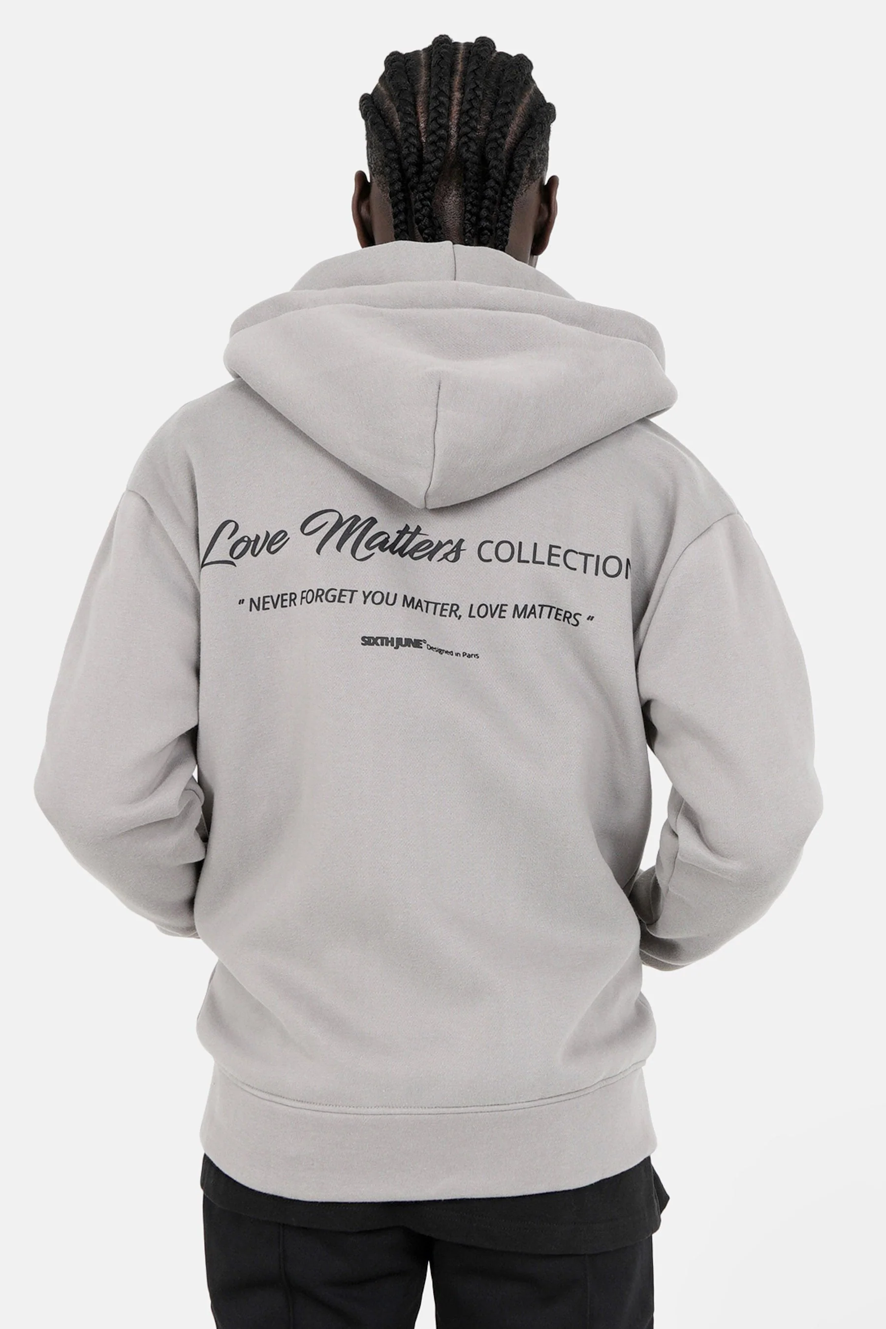 Gilet zippé Love Matters Gris - Image 5
