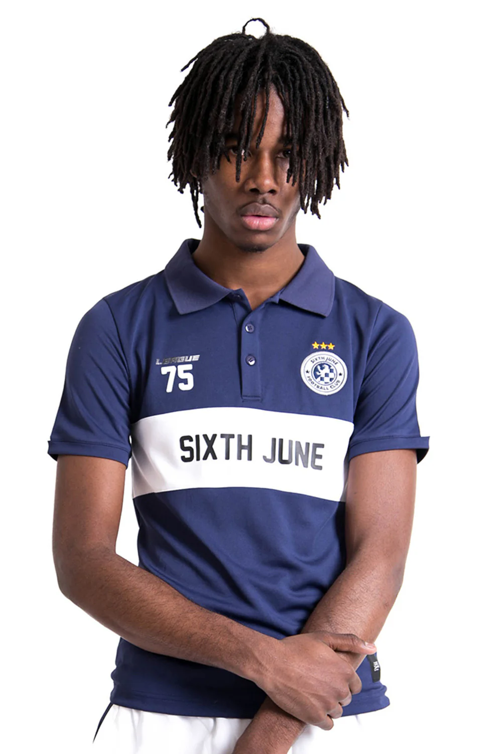 Maillot col football league bleu - Image 2