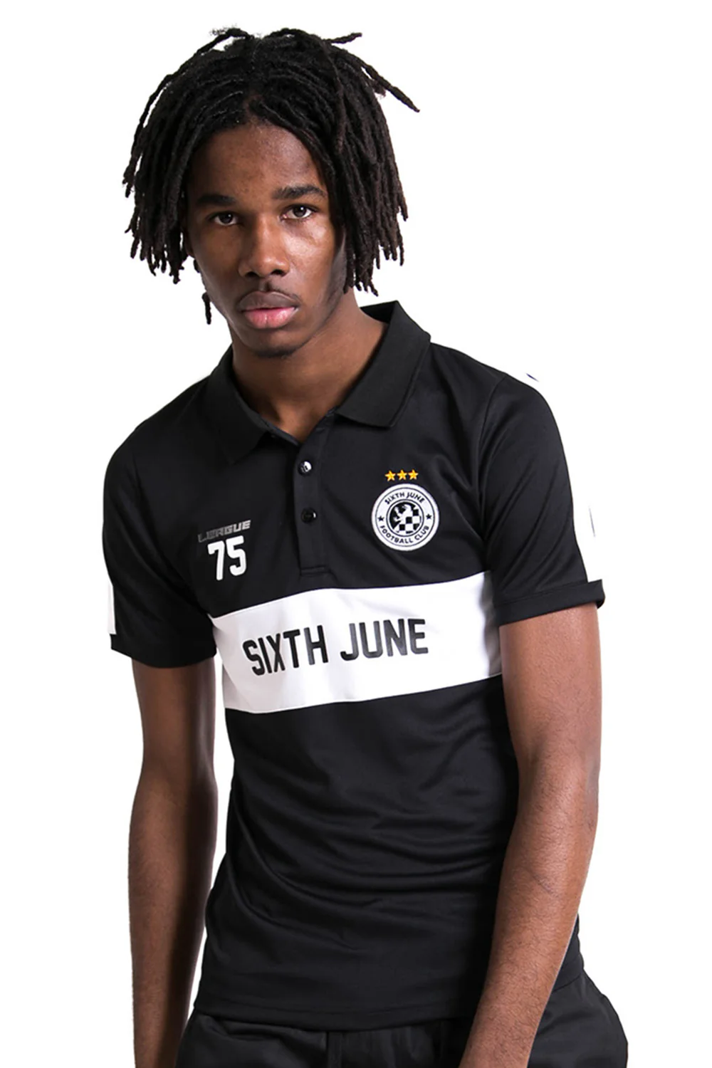 Maillot col football league noir - Image 2
