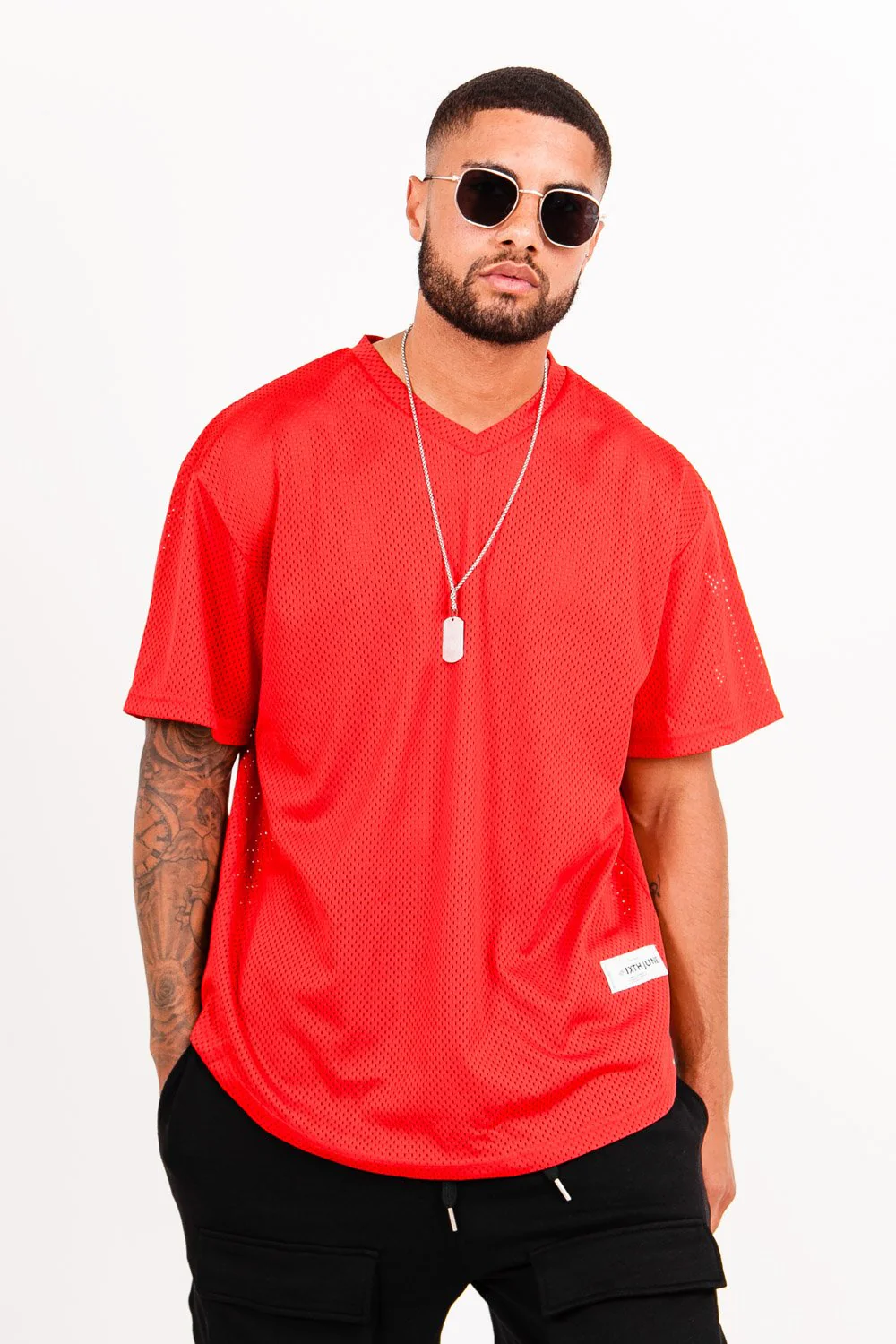 Maillot mesh logo Rouge