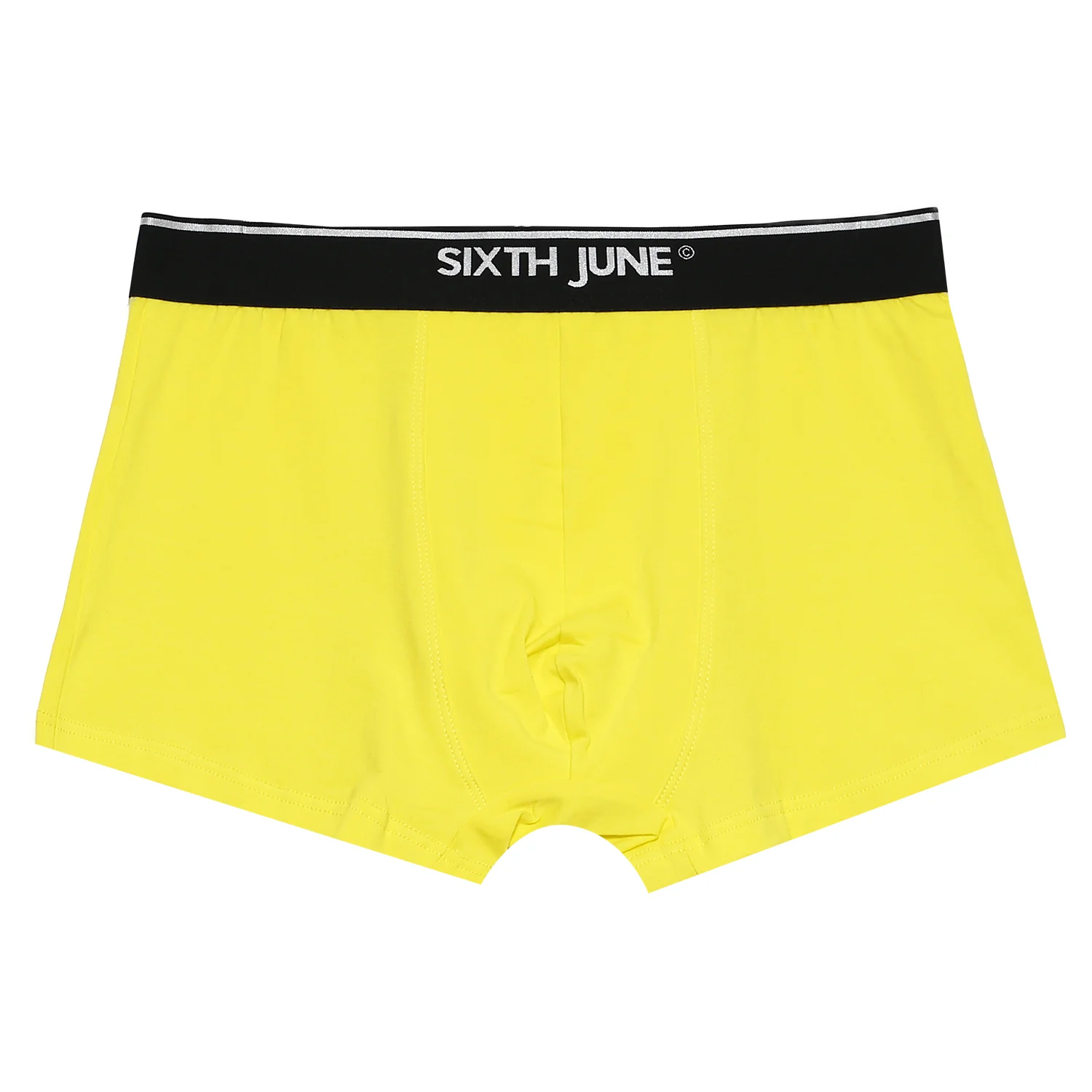 Boxer uni bande Jaune