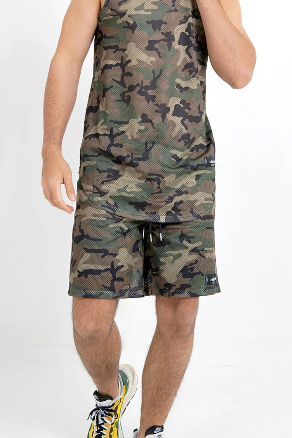 Short mesh logo Camouflage