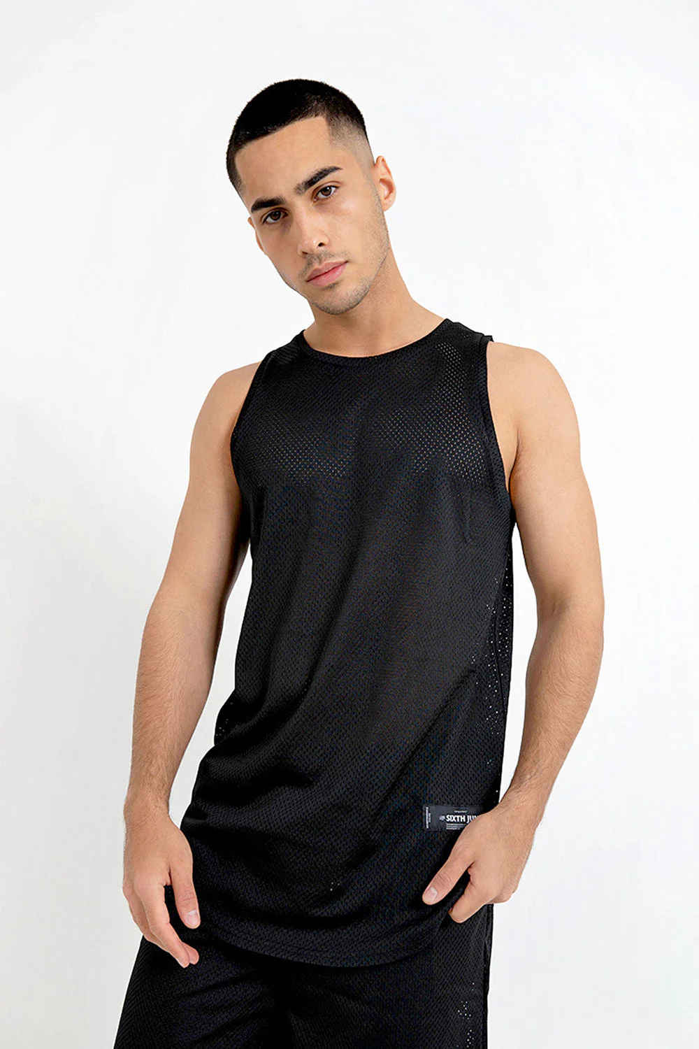 Débardeur maillot mesh Noir