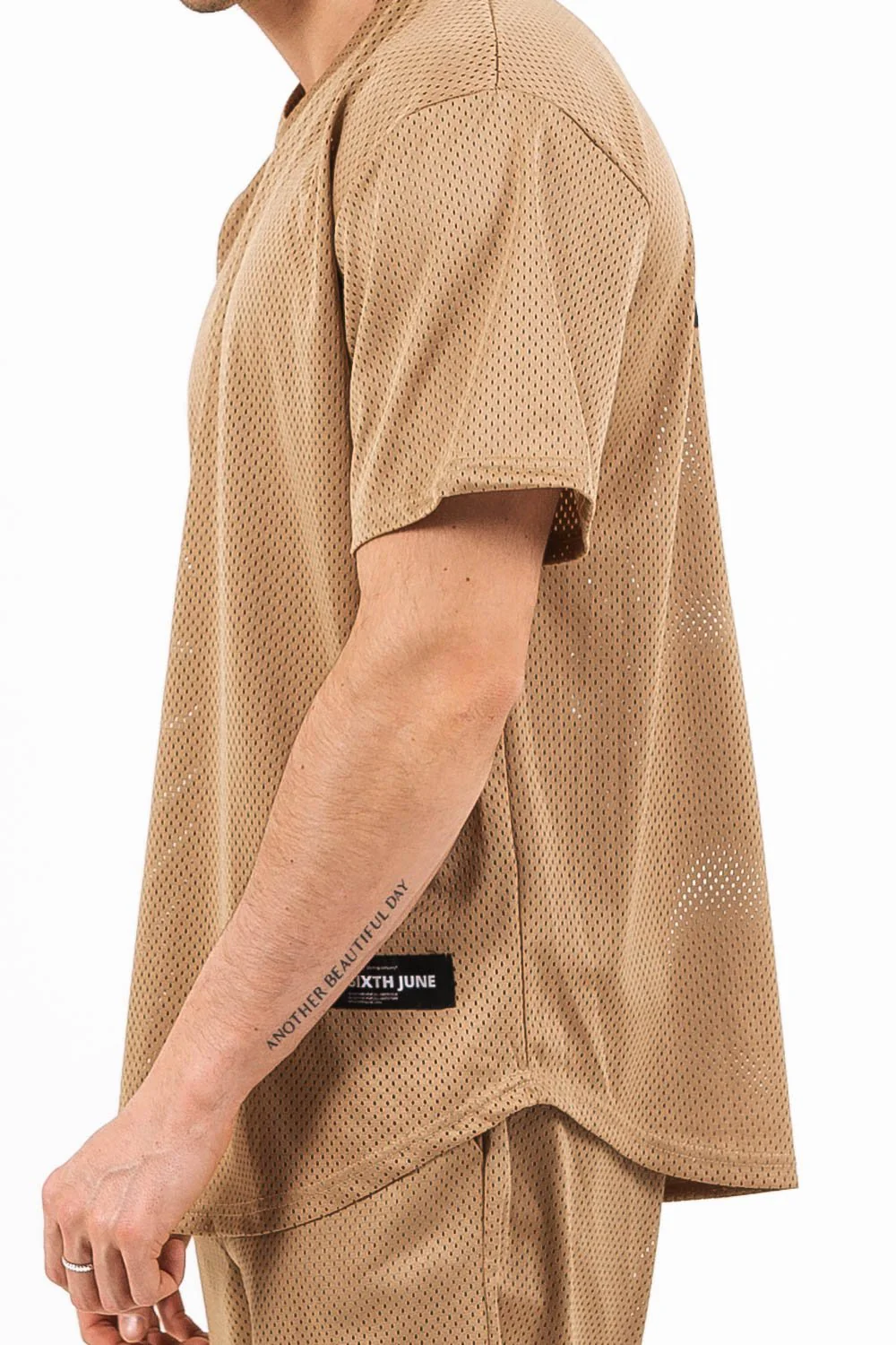 Maillot mesh logo Beige foncé - Image 3