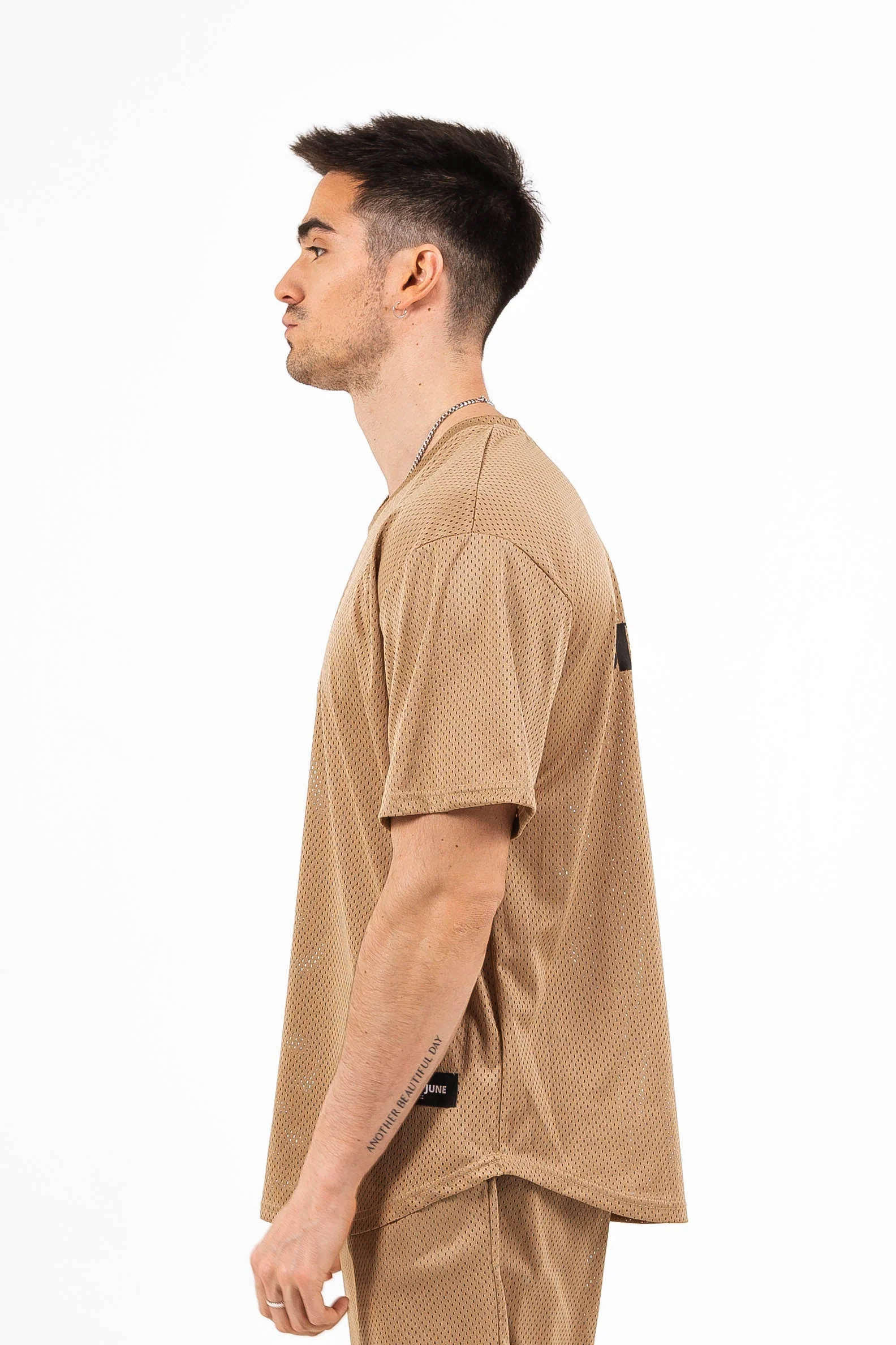 Maillot mesh logo Beige foncé - Image 4
