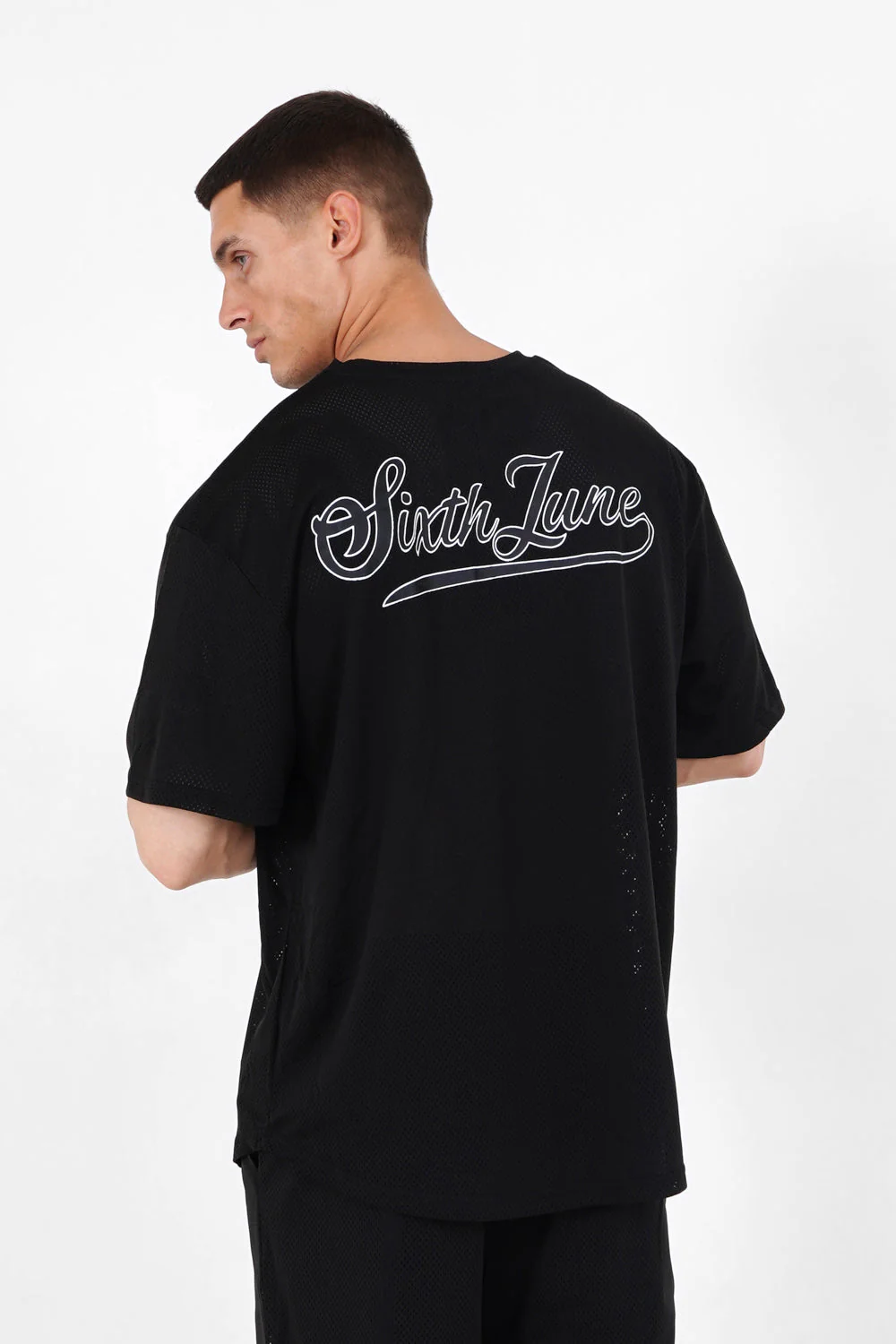 Maillot mesh logo signature Noir