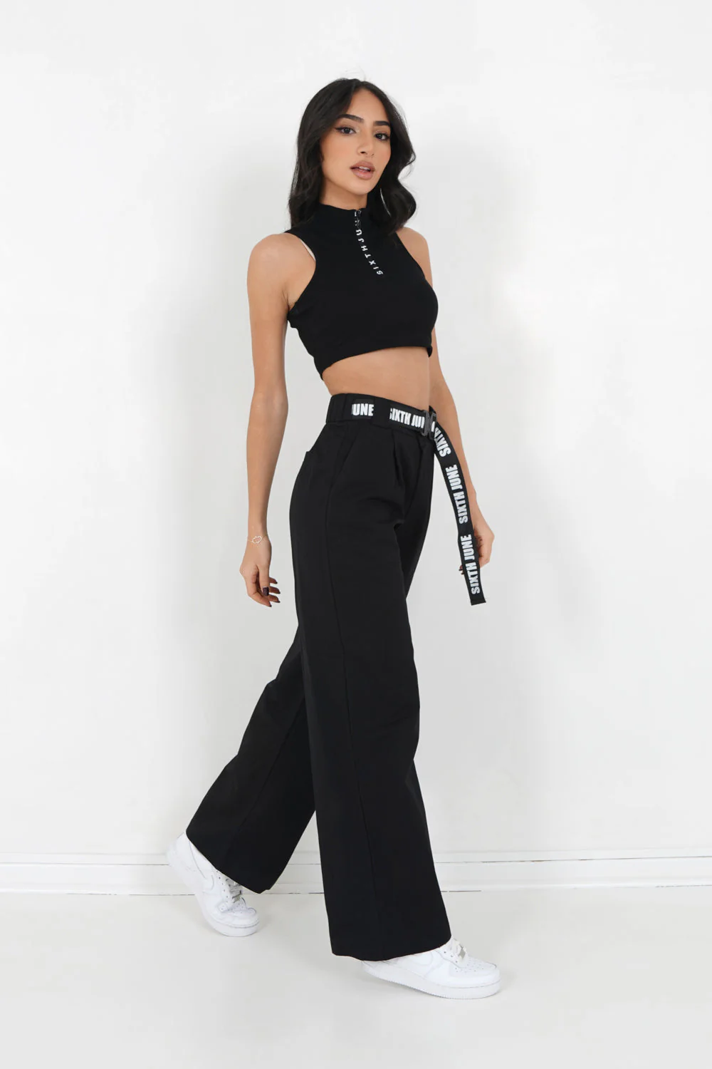 Pantalon sergé large Noir - Image 2