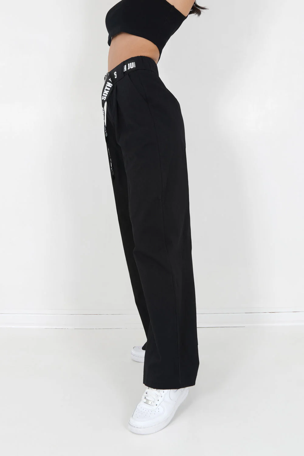 Pantalon sergé large Noir - Image 4