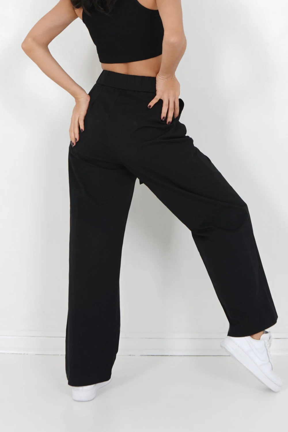 Pantalon sergé large Noir - Image 5