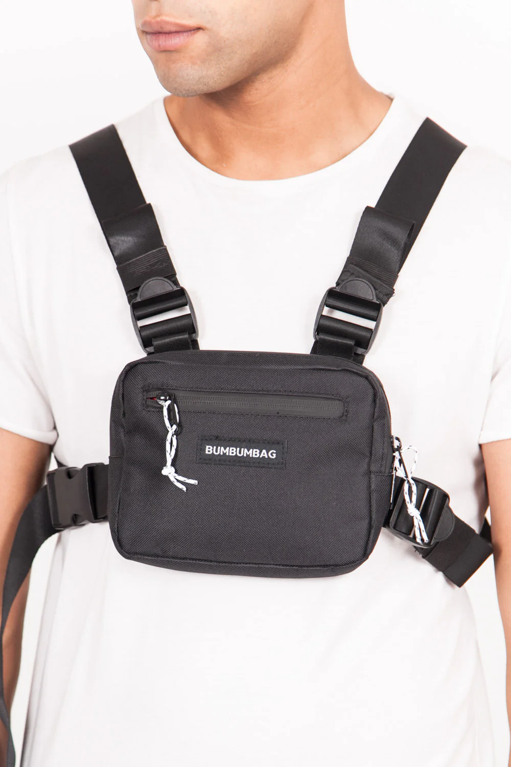 Mini sac poitrine logo noir - Image 2