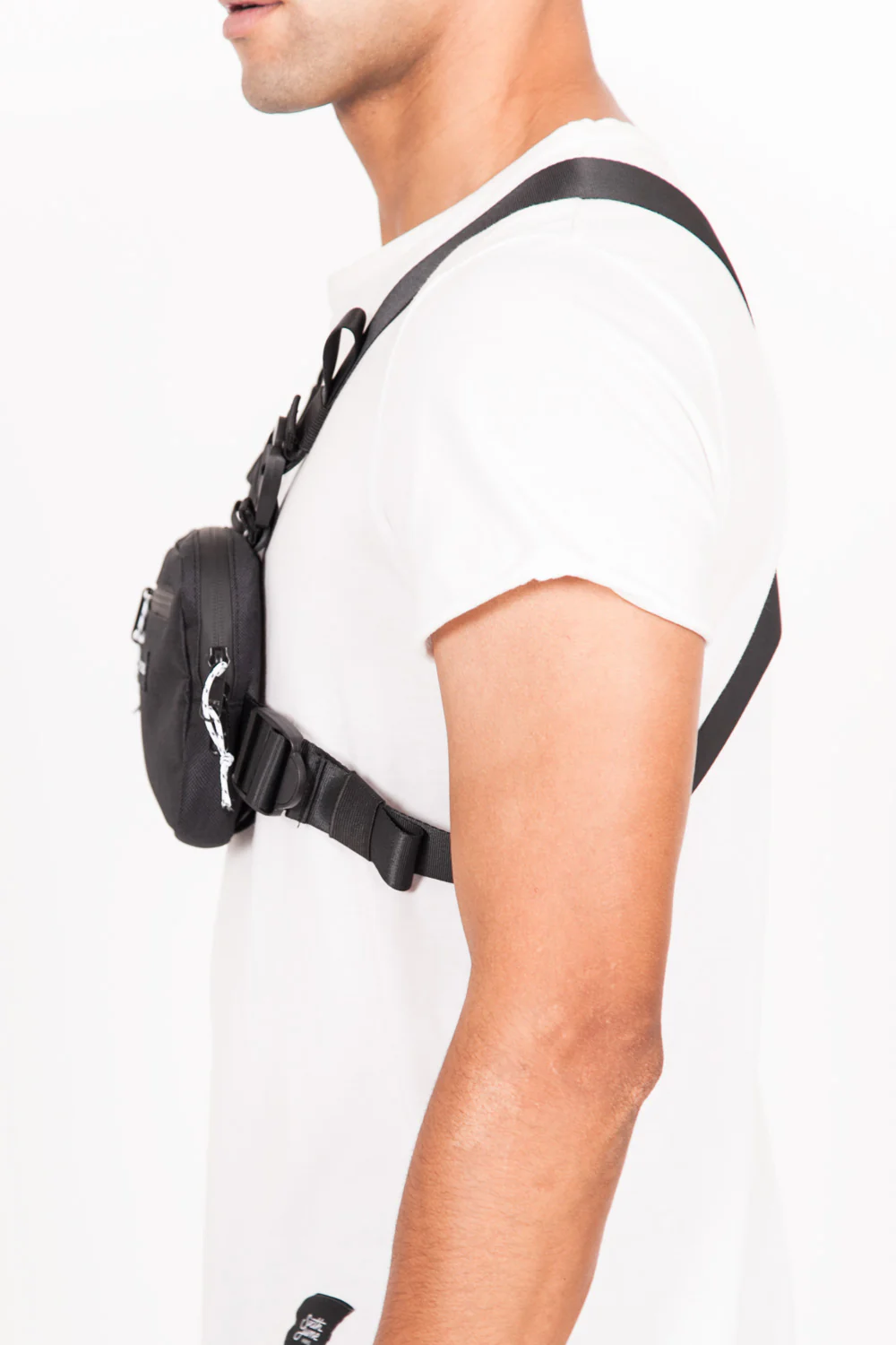 Mini sac poitrine logo noir - Image 4