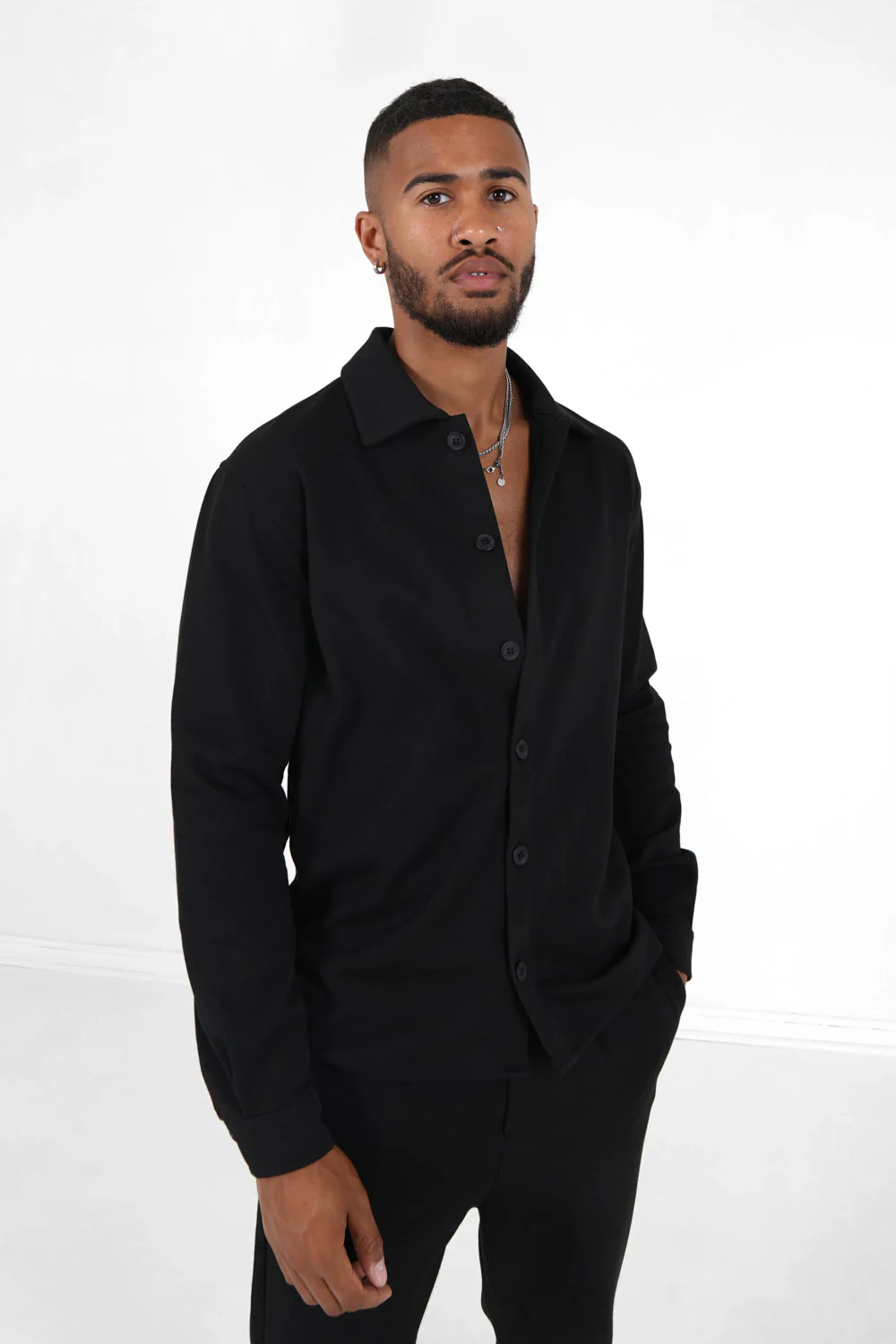 Chemise manches longues Noir
