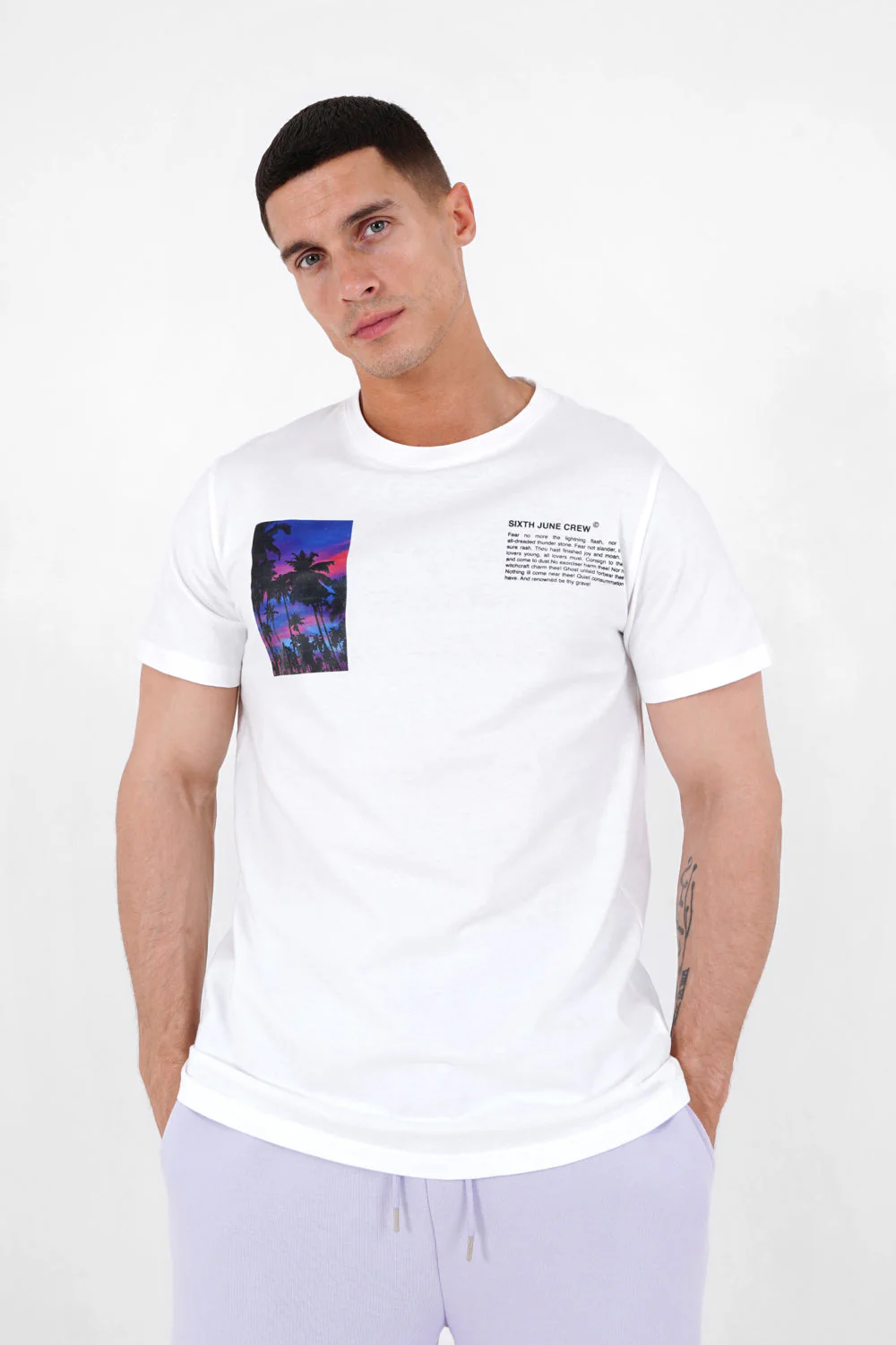 T-shirt imprimé été Blanc