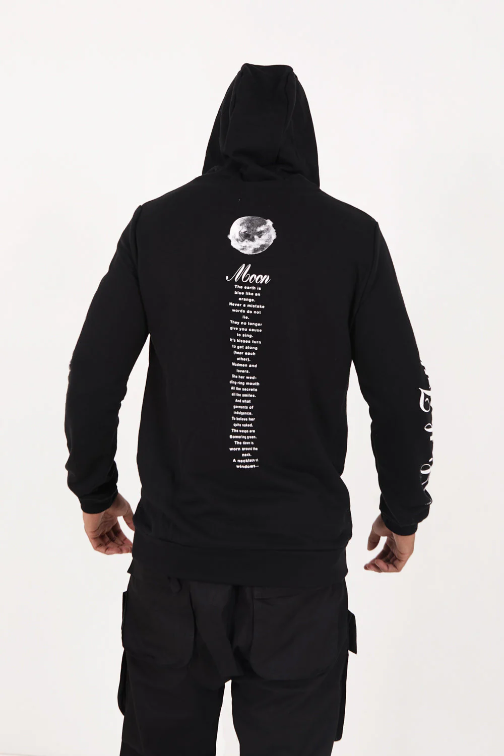 Sweat capuche Moon Earth collection Noir