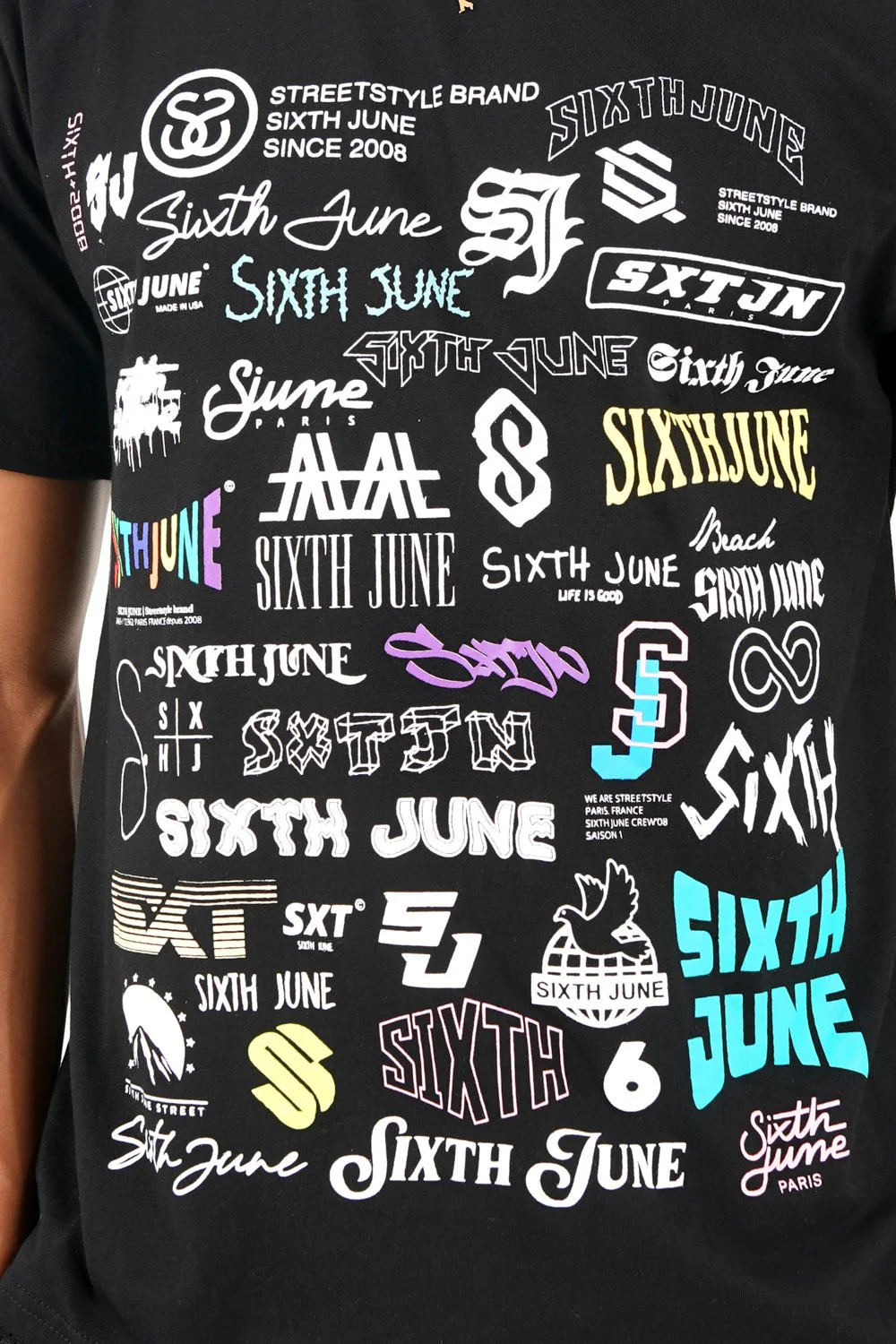 T-shirt multi logos Noir - Image 3